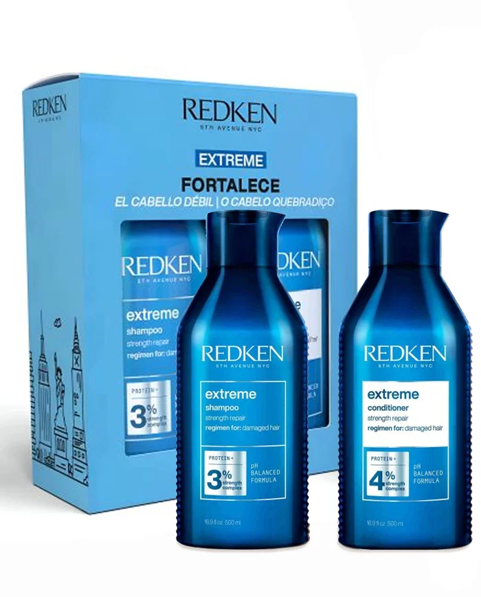 Redken Cofre Extreme Champú Reparador Para Cabello Dañado 500ml + Acondicionador Reparador Para Cabello Dañado 500ml