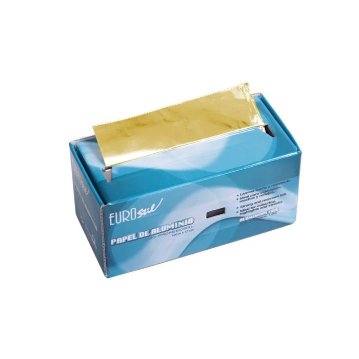 ROLLO PAPEL ALUMINIO 100 M. : Color – Dorado