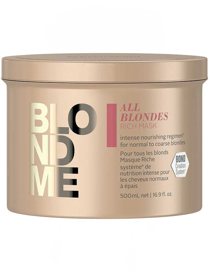 Schwarzkopf Blondme All Blondes Mascarilla Enriquecida Para Pelo Rubio Dañado 500ml
