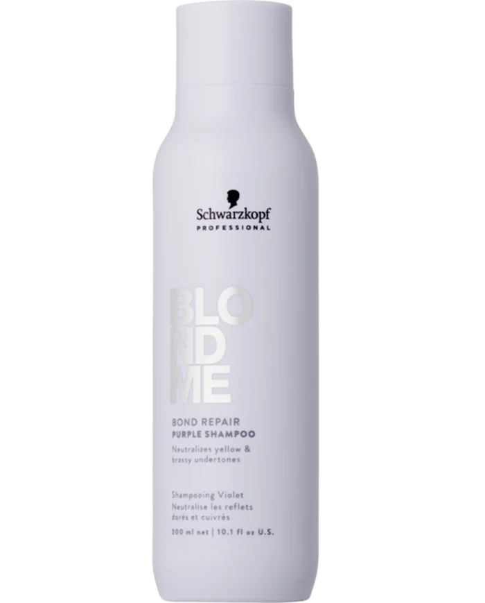 Schwarzkopf BlondMe Bond Repair Champú Morado para Cabello Rubio 300ml