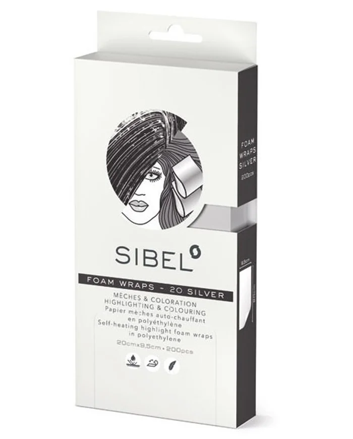 Sibel Foam Silver Papel Para Mechas 200uds