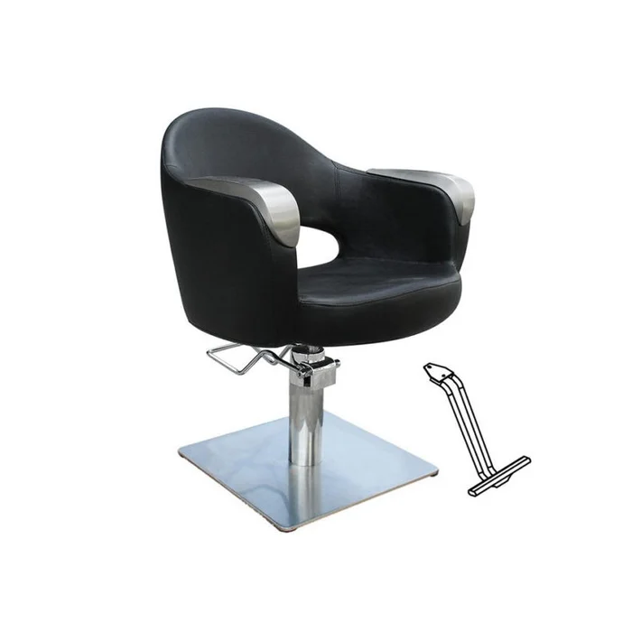 SILLA ART NEGRA PIE CUADRADO CON APOYAPIES