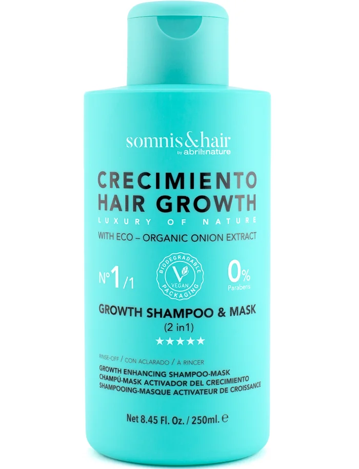 Somnis&Hair Growth Champú y Mascarilla 2 en 1 Potenciador del Crecimiento 250ml