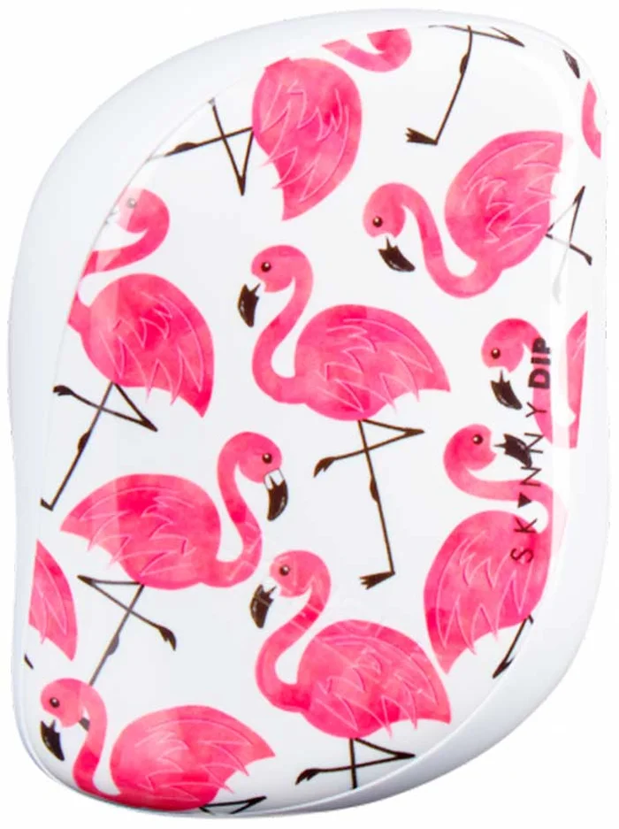 Tangle Teezer Compact Styler Cepillo para desenredar | Skinny Dip Flamingo