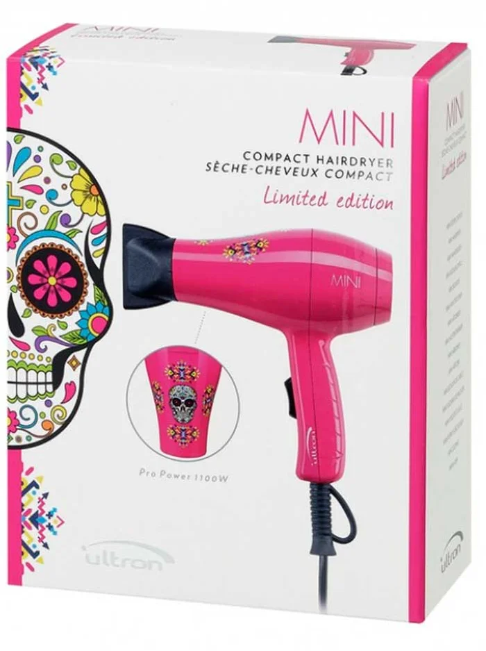 Ultron Mini Rosa Calavera Secador Edicion Limitada 1100W