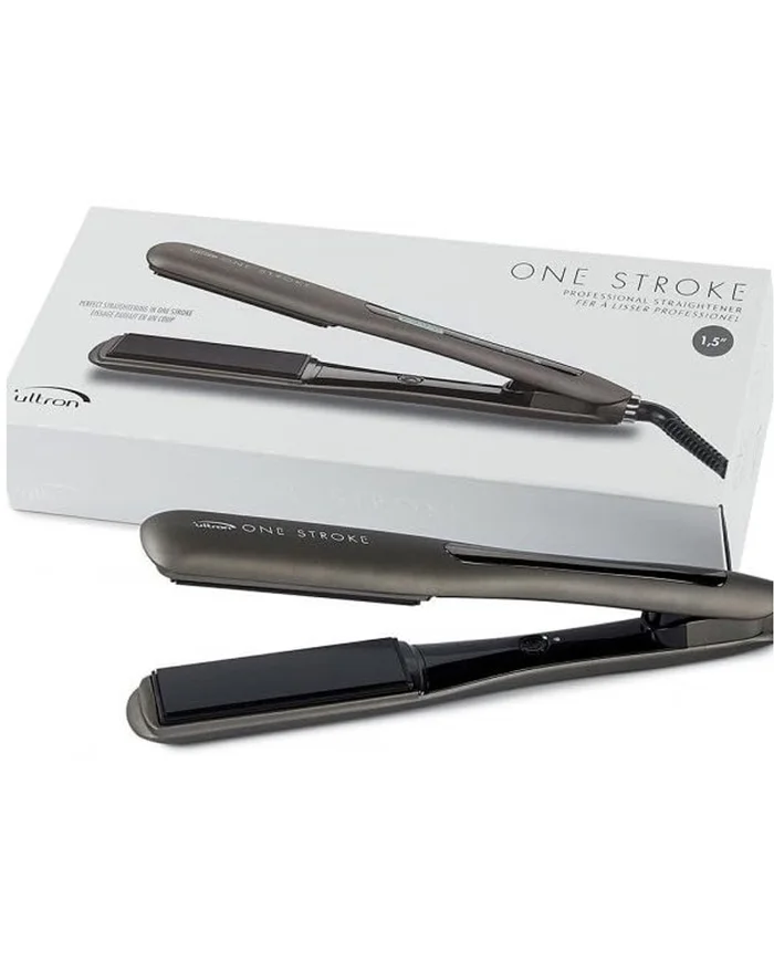 Ultron Plancha de Pelo Profesional con Placas Anchas One Stroke 1,5″