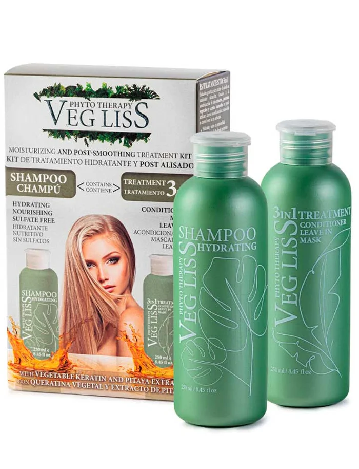 VegLiss Kit Post Alisado Champú + Tratamiento 3 en 1 250ml