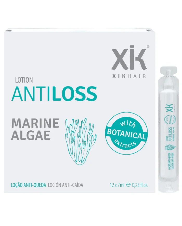XiK Hair Ampollas Antiloss – Anticaída con algas minerales 12 x 7 ml