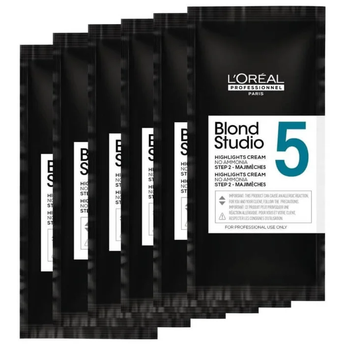 6 sobres de 5 tonos Majimèches Blond Studio L’Oréal Professionnel 25g