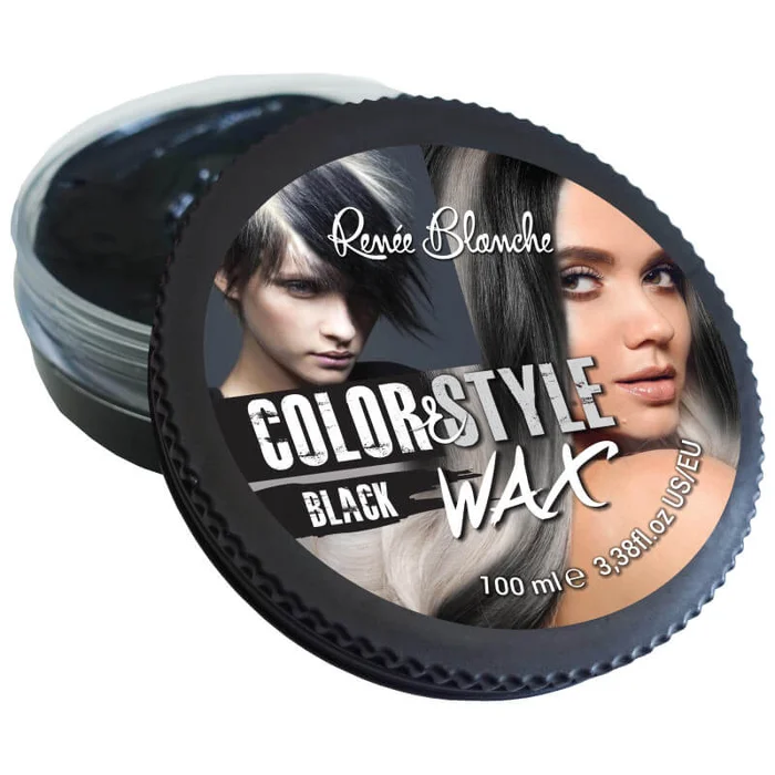 Cera para peinar y colorear el cabello Color & Style Wax negro Renée Blanche 100ML