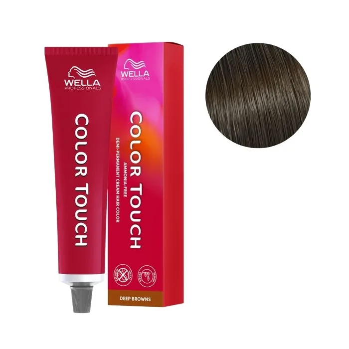 Coloración Color Touch Deep Browns Castaño Claro Marrón Ceniza 5/71 Wella 60ml