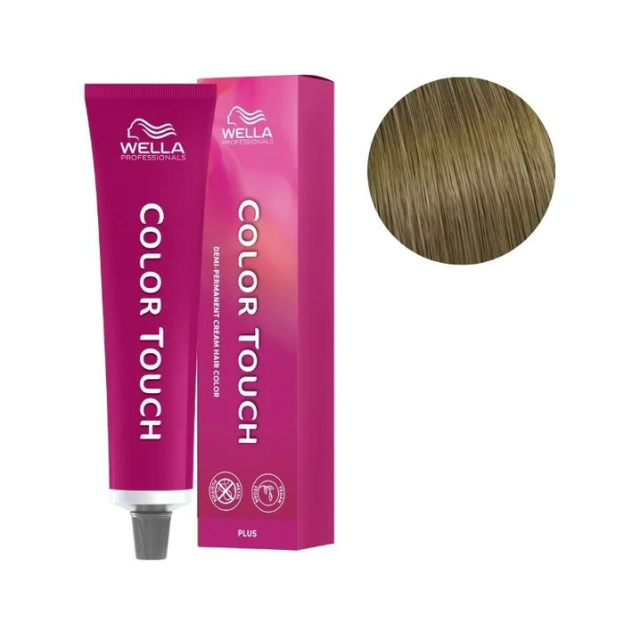 Coloración Color Touch Plus Rubio Medio Intenso Natural Marrón 77/07 de Wella 60ml.