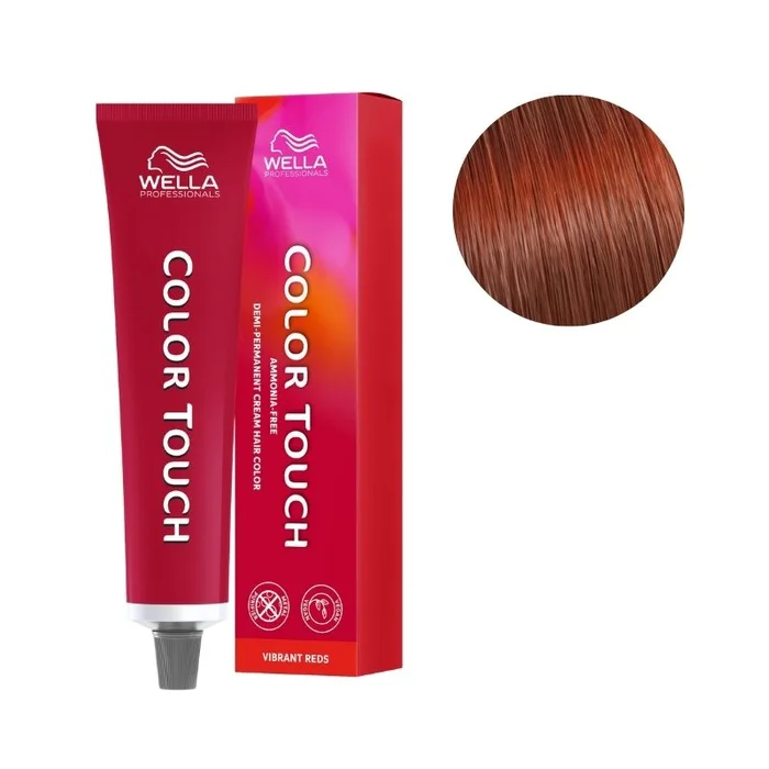 Coloración Color Touch Vibrant Reds Rubios Medio Cobrizo 7/4 Wella 60ml