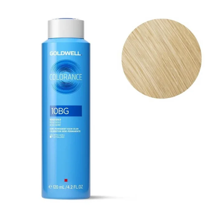 Coloración Colorance 10bg color beige dorado Goldwell 120ml