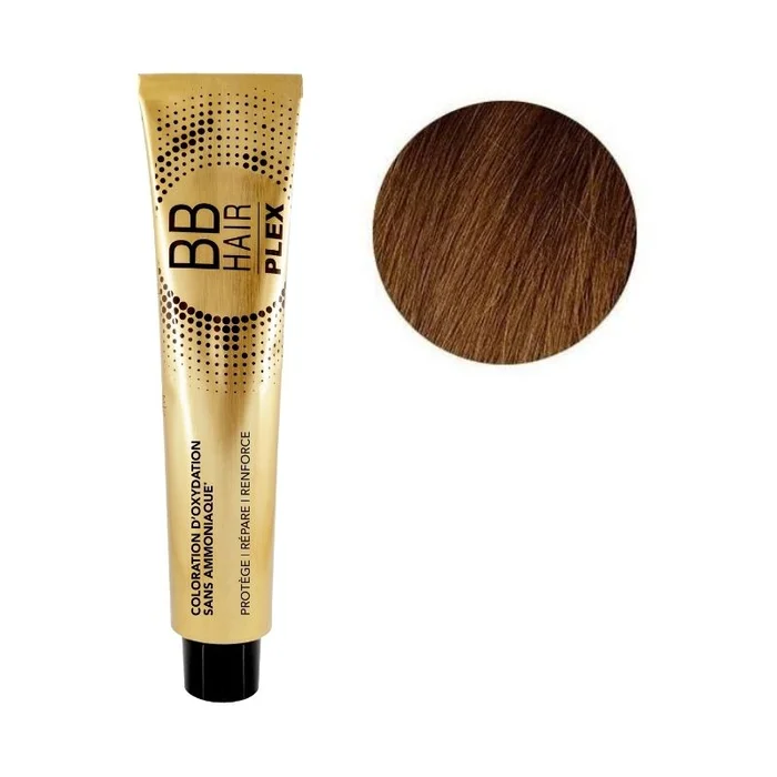 Coloración de oxidación BBHair Plex sin amoníaco n.°6.34 Rubio Oscuro Dorado Cobrizo Générik 100ml.