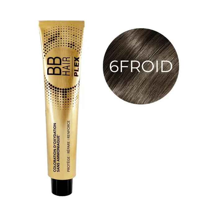 Coloración de oxidación BBHair Plex sin amoníaco n.º 6 RUBIO OSCURO NATURAL FRÍO Générik 100ml