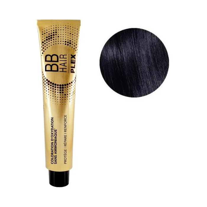 Coloración de oxidación BBHair Plex sin amoníaco n°1.10 Negro Azul Générik 100ml.