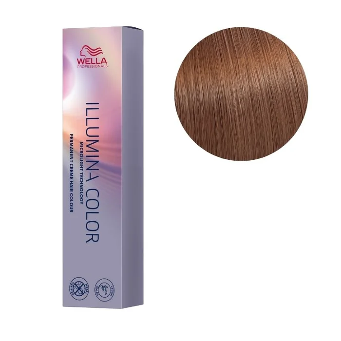 Coloración Illumina Color 7/53 Rubio medio caoba dorado Wella 60ML