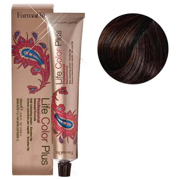 Coloración Life Color 4.3 castaño dorado Farmavita 100ML
