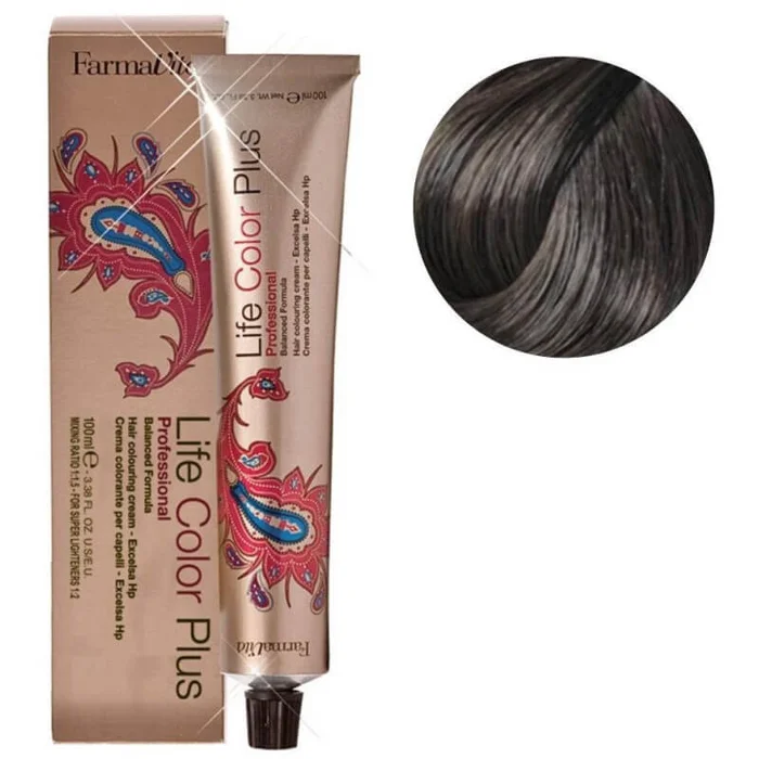 Coloración Life Color 6.1 Rubio Oscuro Ceniza Farmavita 100ML