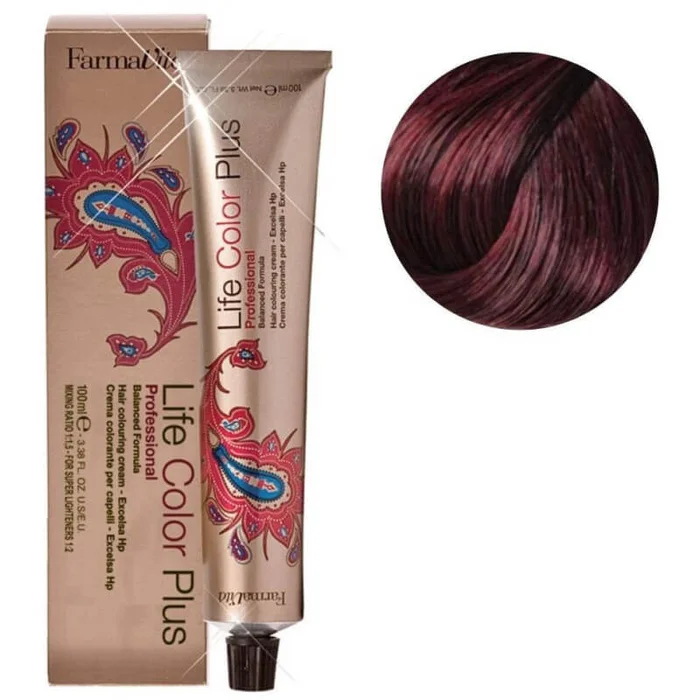 Coloración Life Color 6.62 Rubio oscuro rojo violeta Farmavita 100ML