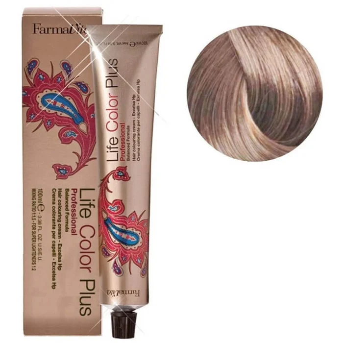 Coloración Life Color 9.02 rubio muy claro perla Farmavita100ML
