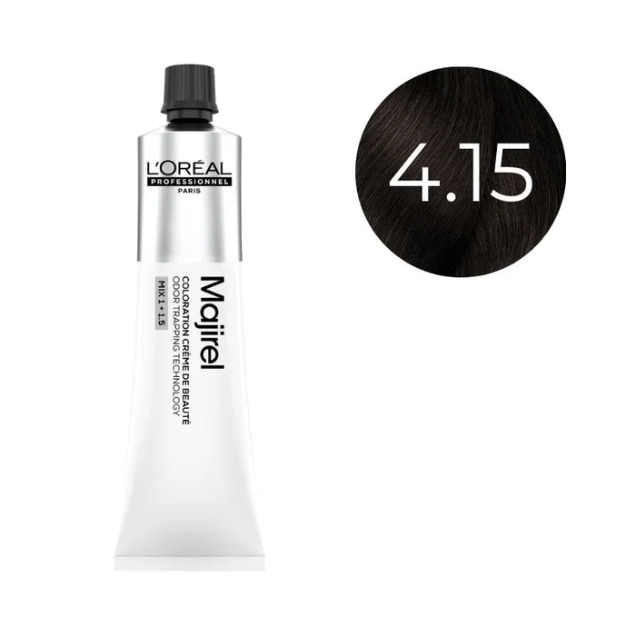 Coloración Majirel Castaño Ceniza Caoba 4.15 L’Oréal Professionnel 60ml