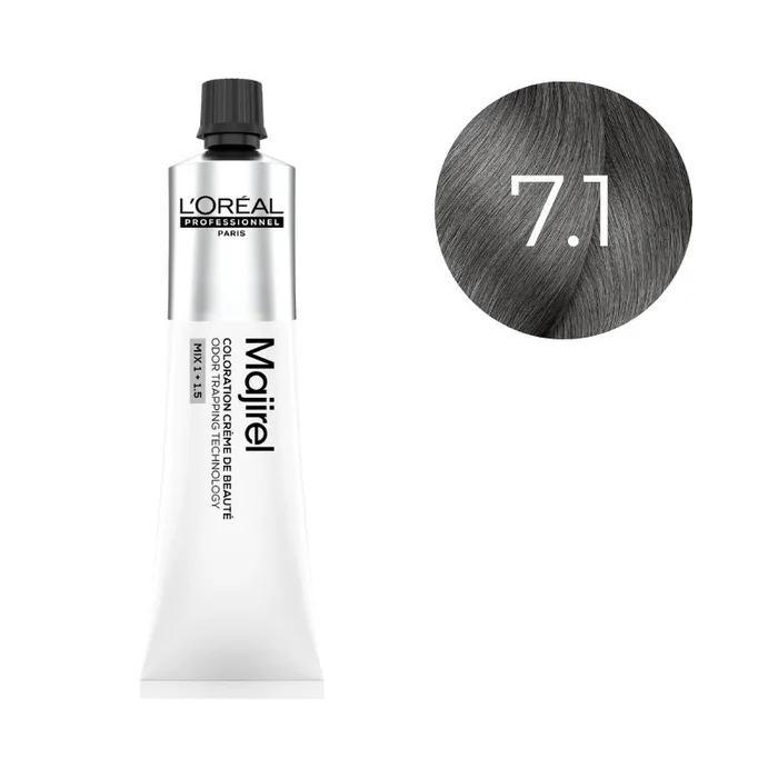 Coloración Majirel Rubia Ceniza 7.1 L’Oréal Professionnel 60ml