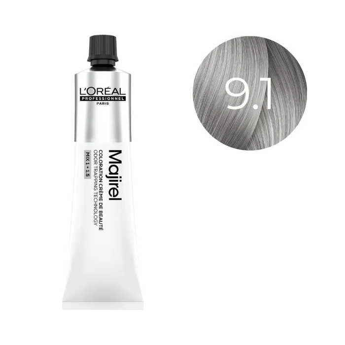 Coloración Majirel Rubio Muy Claro Ceniza 9.1 L’Oréal Professionnel 60ml