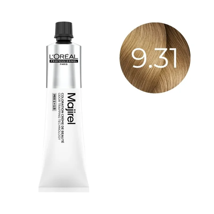 Coloración Majirel Rubio Muy Claro Dorado Ceniza 9.31 L’Oréal Professionnel 60ml