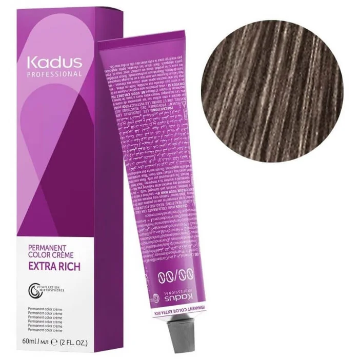 Coloración permanente 6/81 rubio oscuro ceniza perla Kadus 60ML