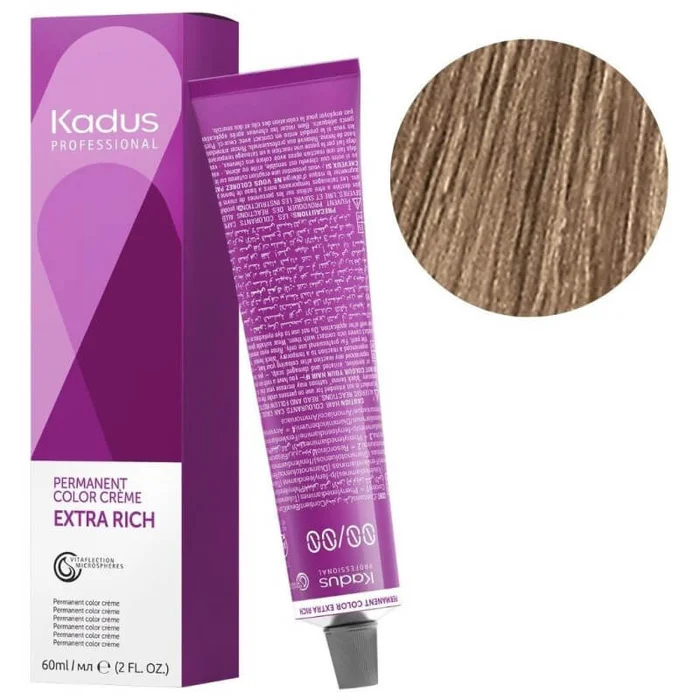 Coloración permanente 7/17 rubio ceniza castaño Kadus 60ML