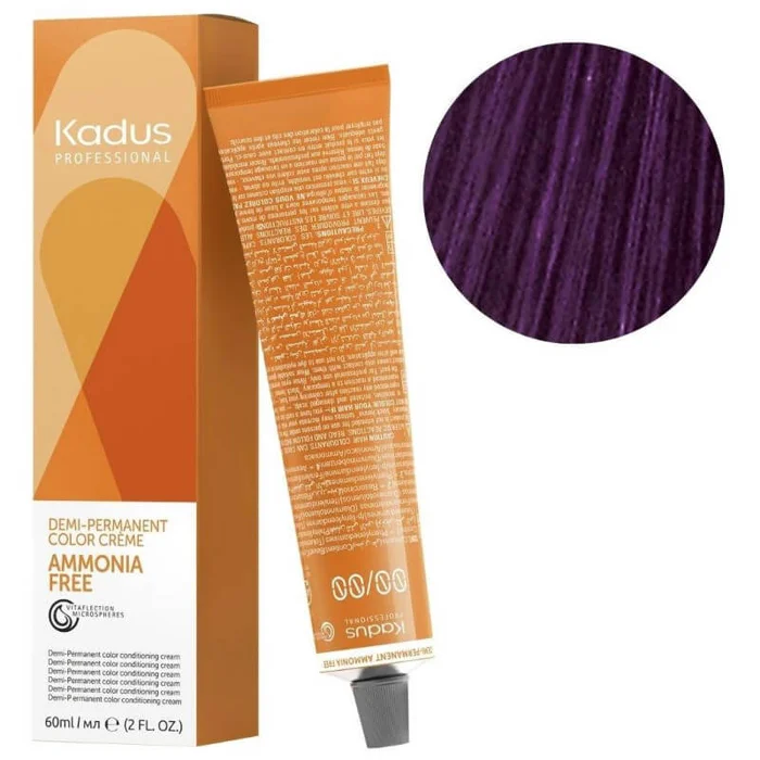 Coloración semipermanente sin amoníaco 3/6 castaño oscuro morado Kadus 60ML