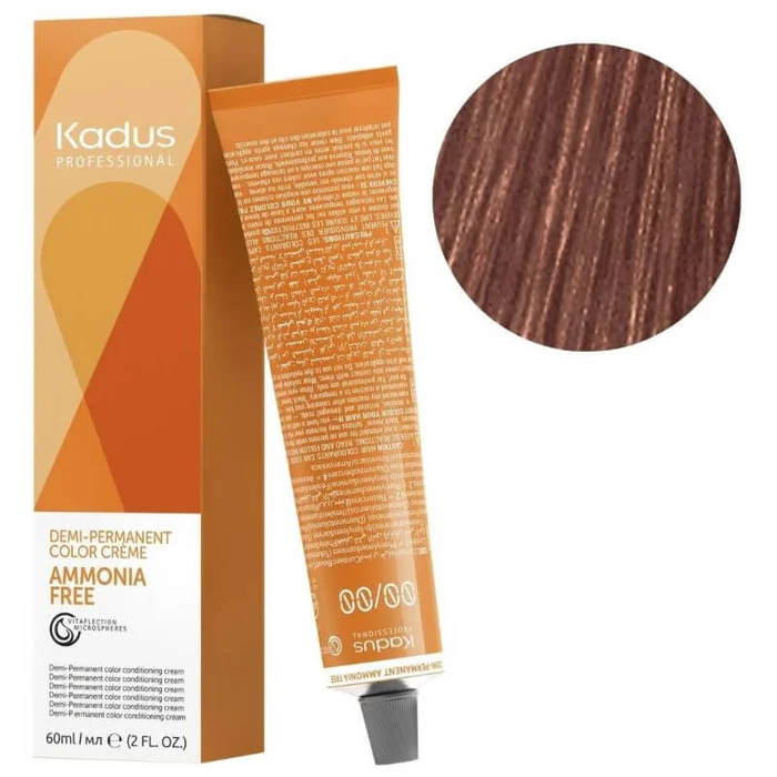 Coloración semipermanente sin amoníaco 6/75 rubio oscuro castaño caoba Kadus 60ML