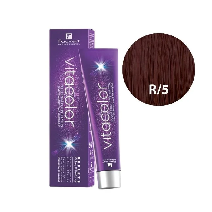 Coloración tono sobre tono Vitacolor Gloss R/5 caoba Fauvert 100ML