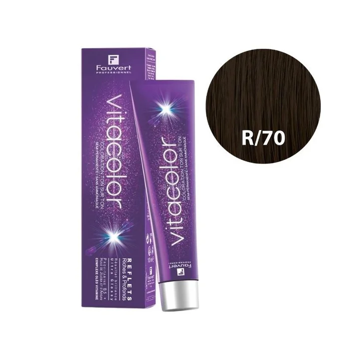 Coloración tono sobre tono Vitacolor Gloss R/70 marrón intenso Fauvert 100ML