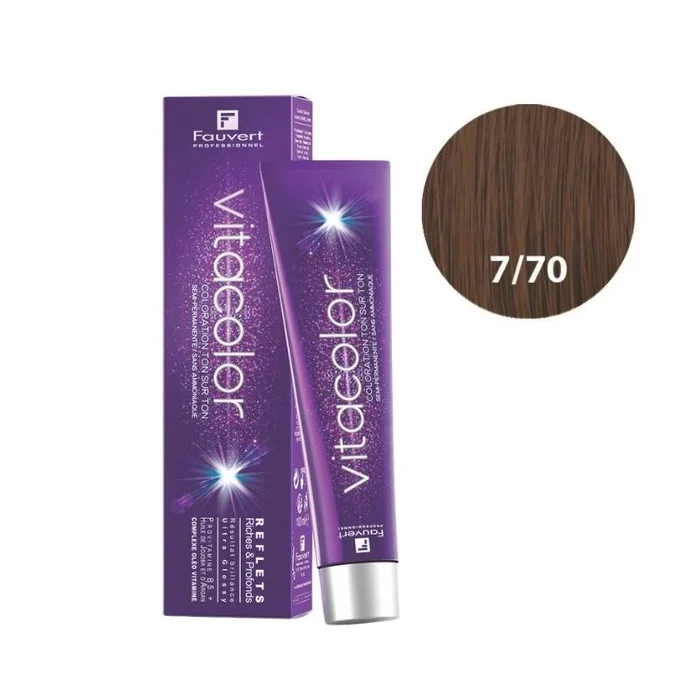 Coloración tono sobre tono Vitacolor Las Patinas Sombradas 7/70 rubio castaño intenso Fauvert 100ML