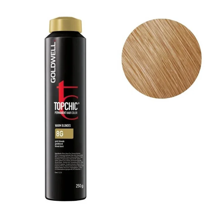 Coloración Topchic 8g rubio claro dorado Goldwell 250ml