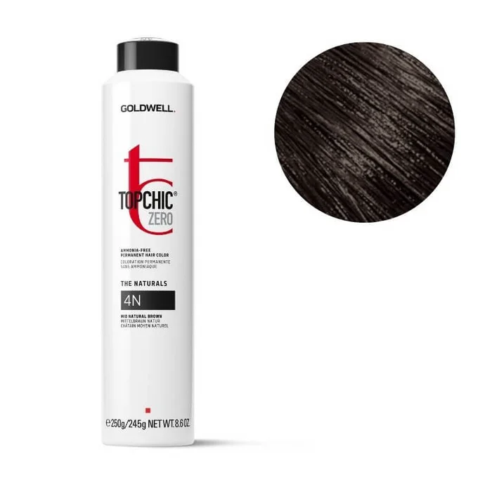 Coloración Topchic Zero 4n castaño medio Goldwell 250ml