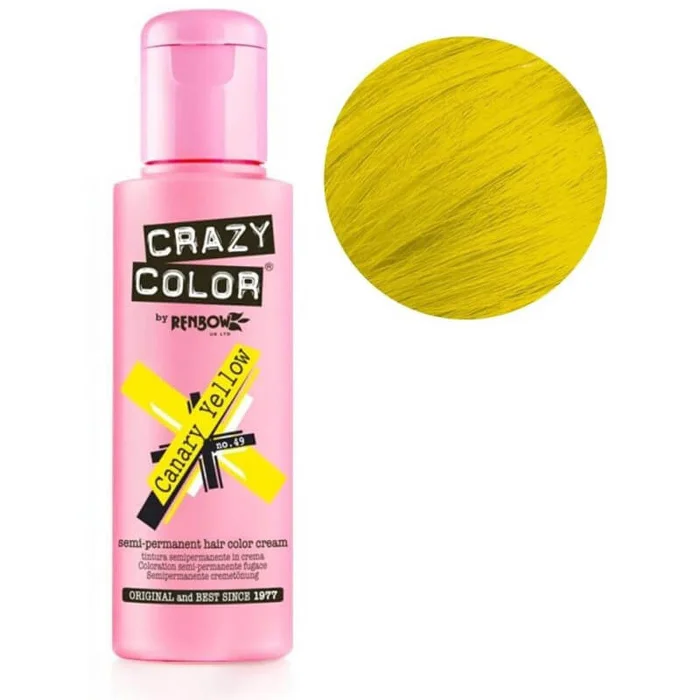 Colorante semipermanente Amarillo Canario CRAZY COLOR 100ML