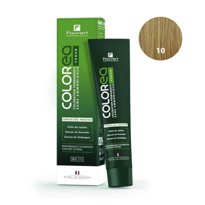 Coloration Colorea Vegan 10 blond tres tres clr Fauvert Professionnel 100ml