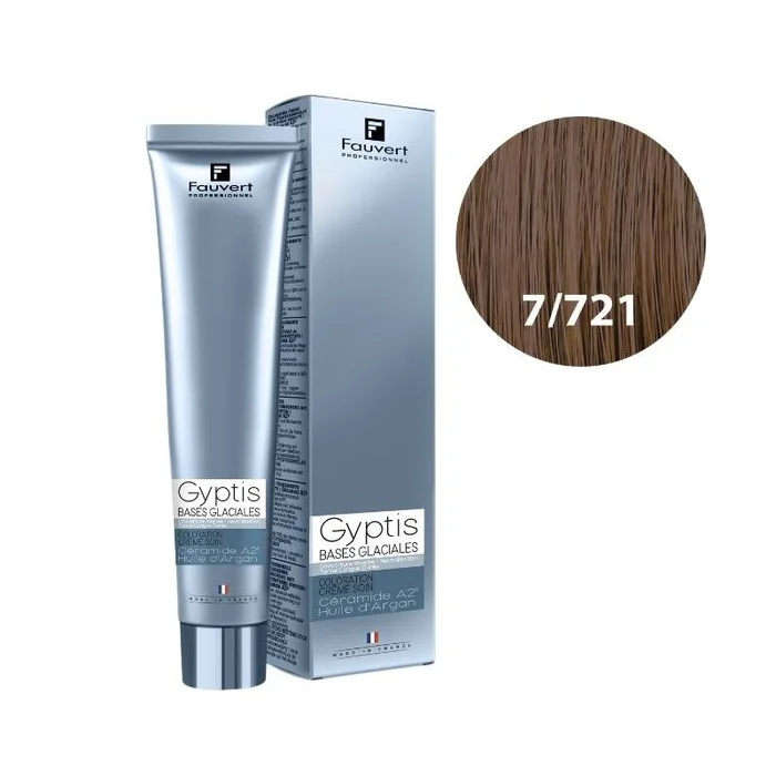 Crema de cuidado colorante Gyptis n°7/721 latte helado Fauvert 100ML