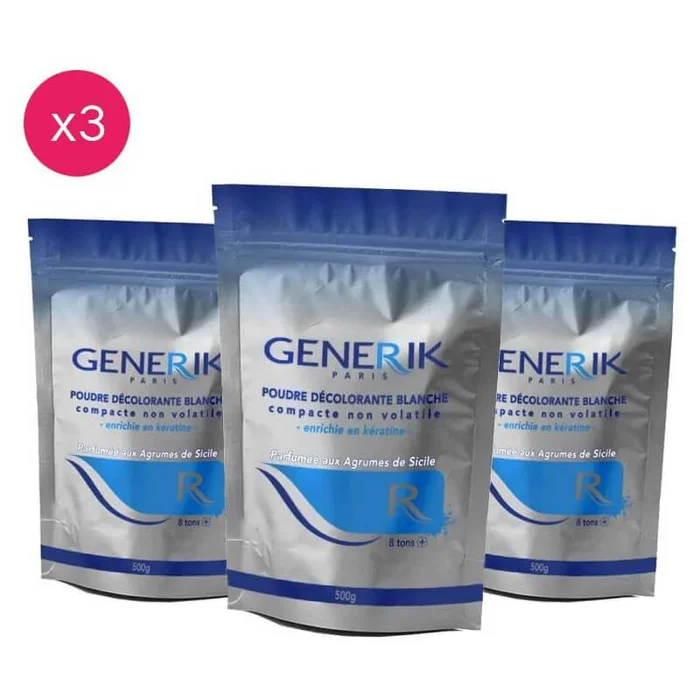 GENERIK 500G Queratina Polvo Decolorante 3 Pack