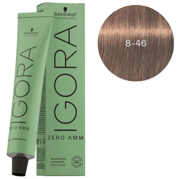 Igora Zero amm 8-46 Rubio Claro Beige Marrón Schwarzkopf 60ML