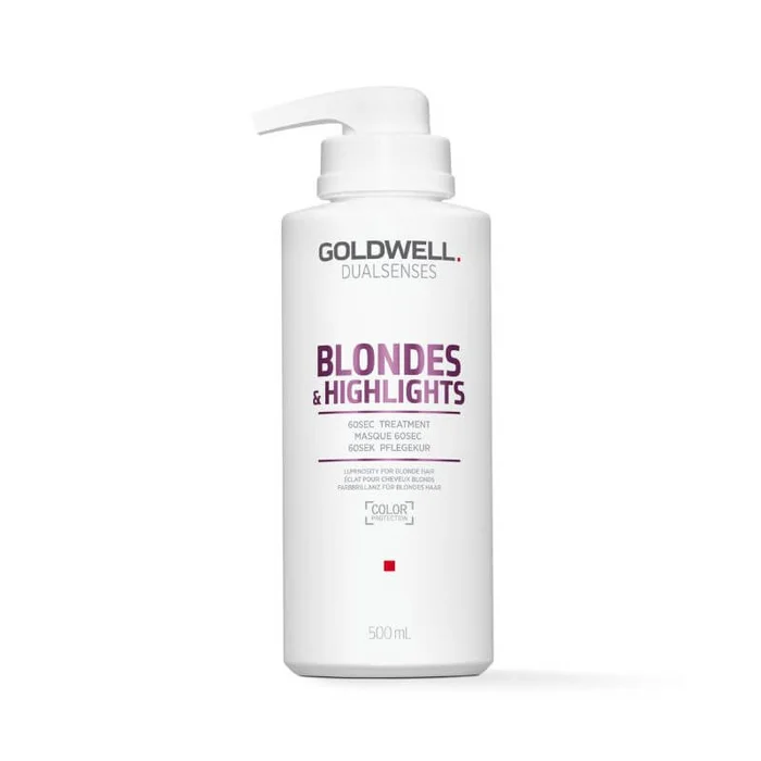 Mascarilla de tratamiento antiamarillo 60 segundos Dual Senses Blonde&Highlights Goldwell 500ml