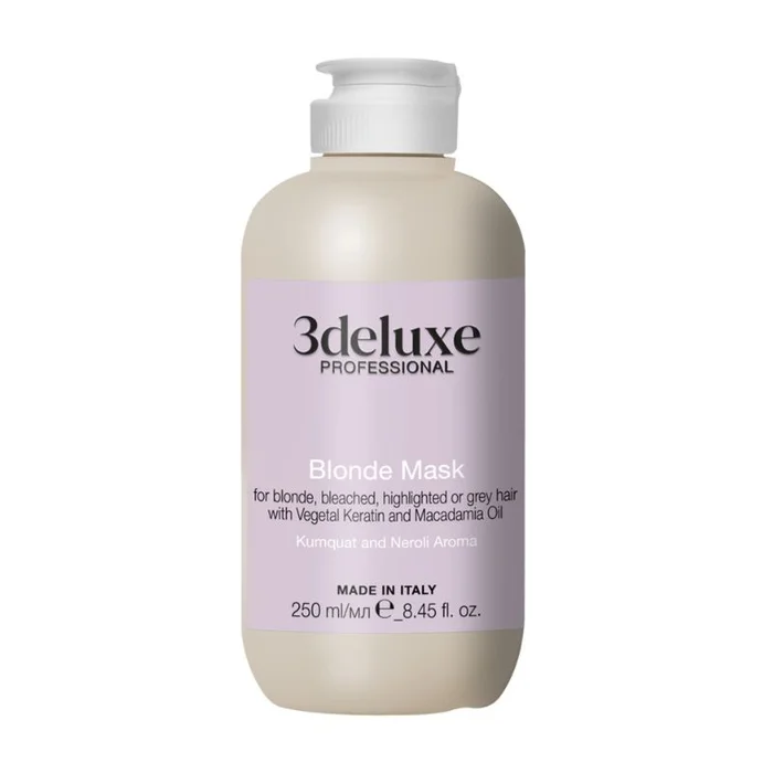 Mascarilla para cabello rubio y mechas 3Deluxe 250ml