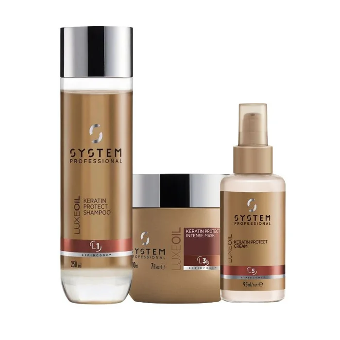 Pack cabello grueso + crema de protección LuxeOil System Professional