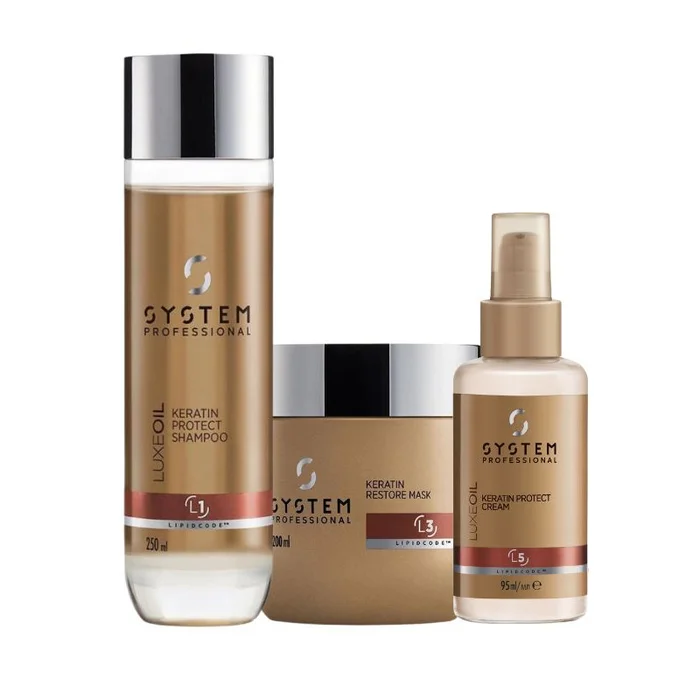 Pack para cabello normal a fino + crema de protección LuxeOil System Professional