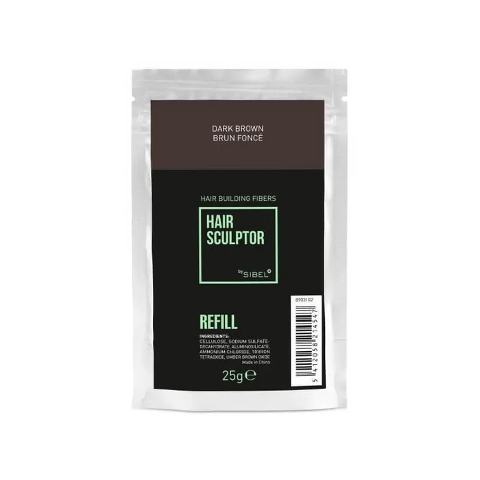 Recambio de fibra Sibel Hair Sculptor marrón oscuro 25g