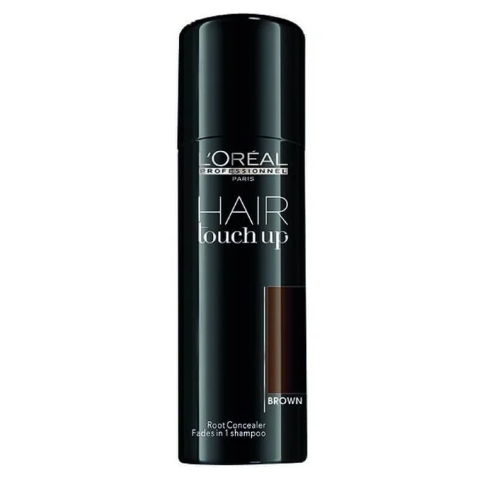 Toque el pelo plano Marrón